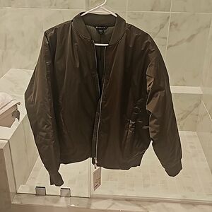 Athleta sateen bomber jacket Medium